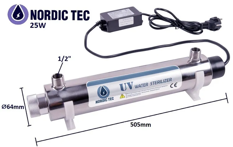 Lampa UV do wody Nordic Tec Philips o mocy 25W 1/2"