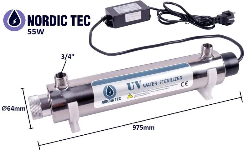 Lampa UV do wody Nordic Tec Philips o mocy 55W 3/4"