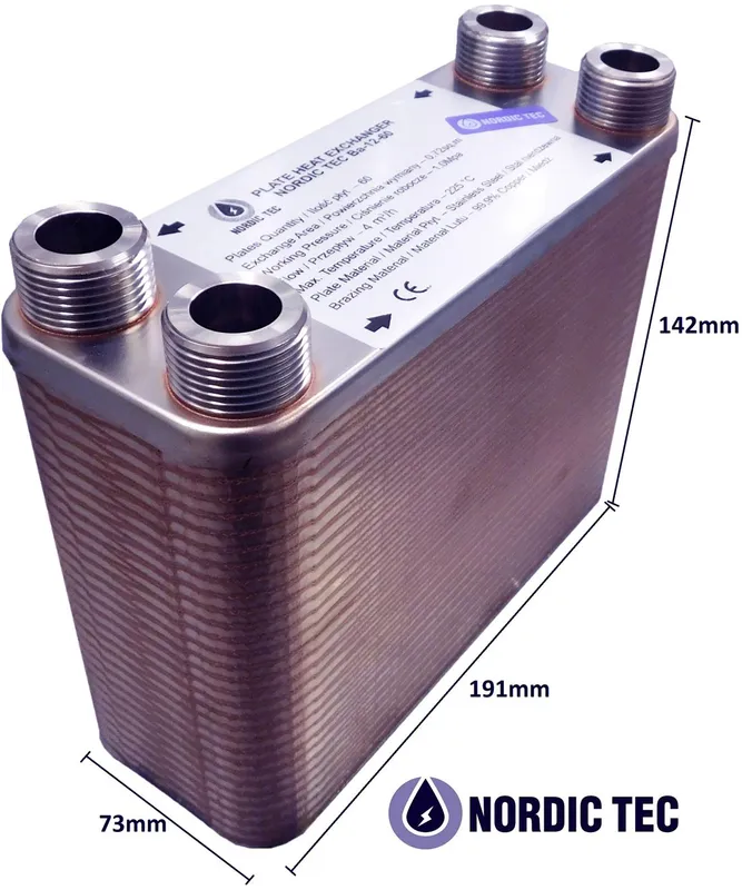 Wymiennik ciepła Ba-12-60 3/4" 18-50 kW